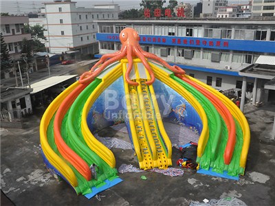 Sea World Giant Inflatable Pool Octopus Water Slides For Sale BY-WS-128